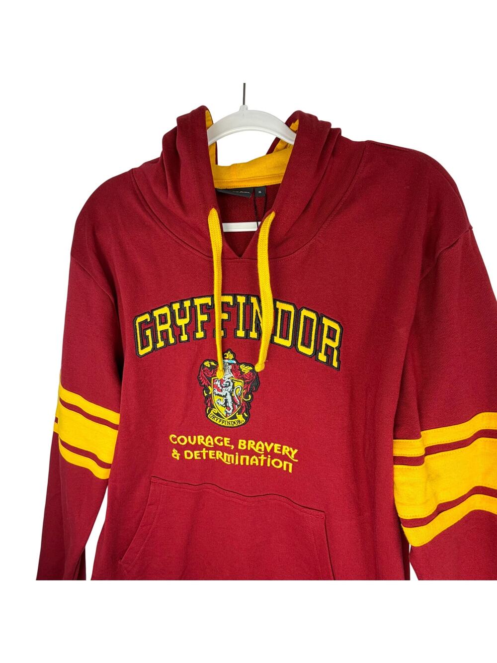 NWT Harry Potter Gryffindor Hoodie Wizarding World Maroon Gold Sweatshirt XL $60